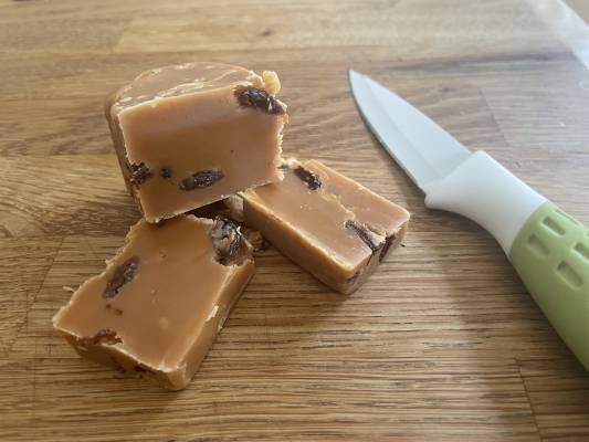 Rum and Raisin fudge 1